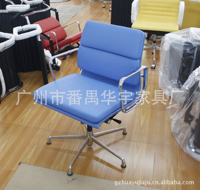【艾姆斯办公椅,真皮家具,Eames sofe pad chair】价格,厂家,图片,椅子、凳、榻,广州市番禺华宇家具厂-